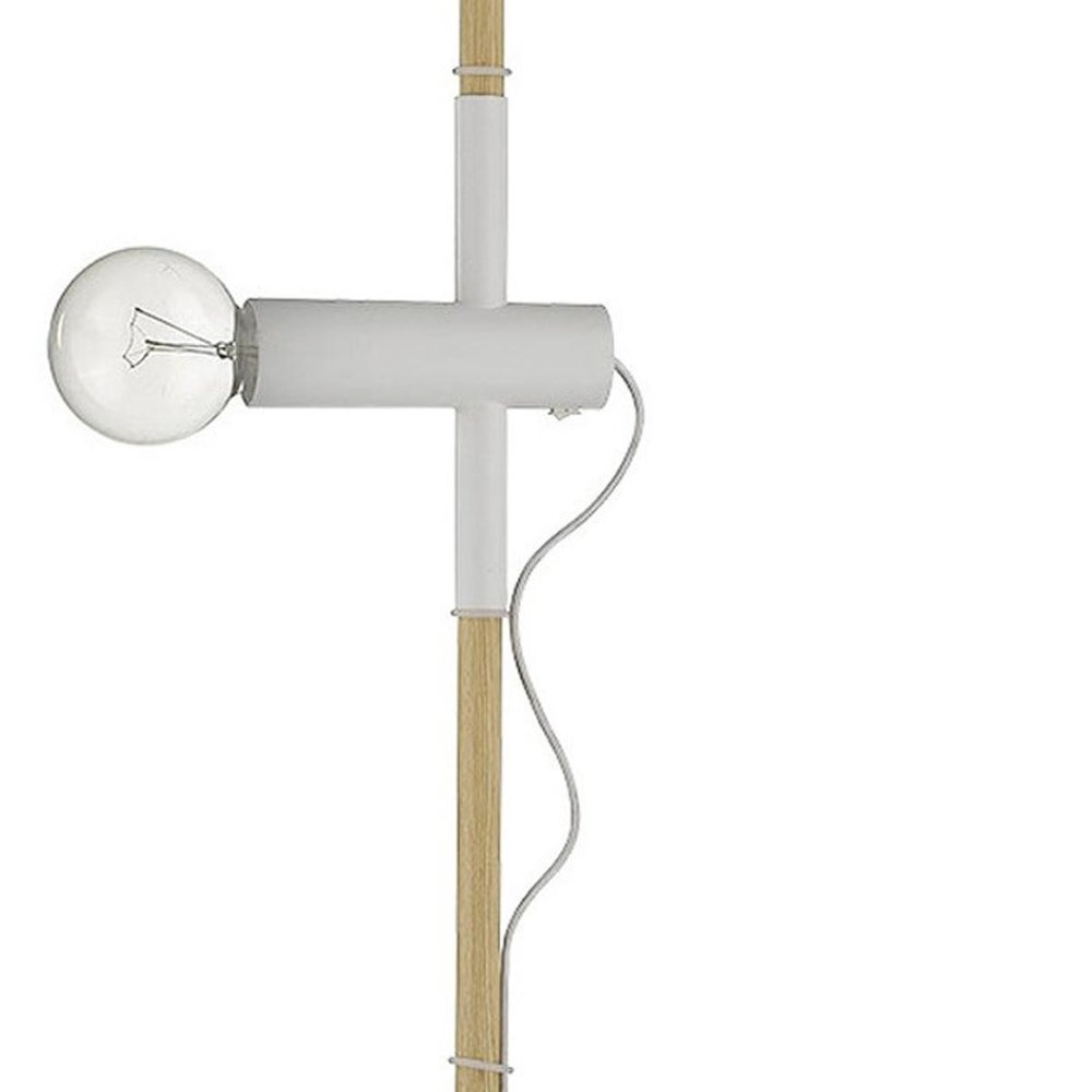 55" Brown And White Reading Floor Lamp