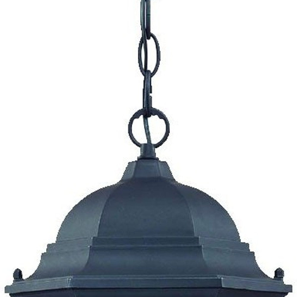 Two Light Matte Black Carousel Lantern Hanging Light