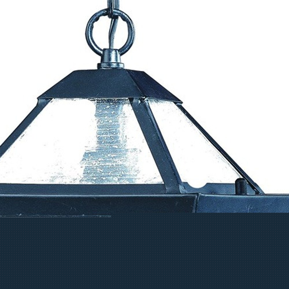 Matte Black Hanging Lantern Light
