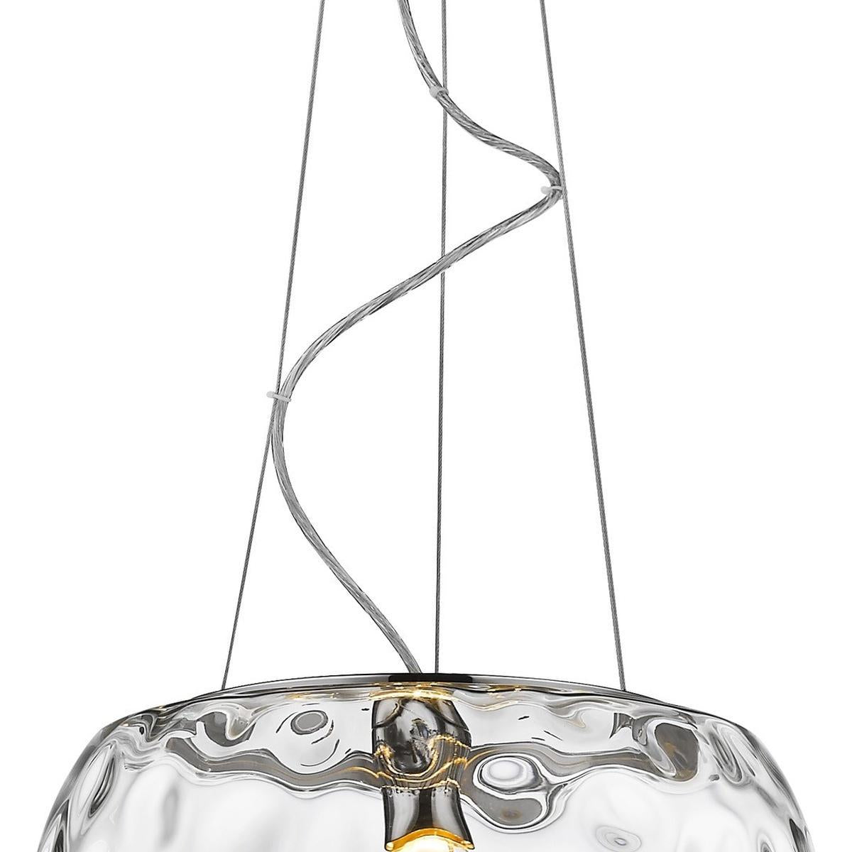Clear Metal Dimmable Ceiling Light With White Shades