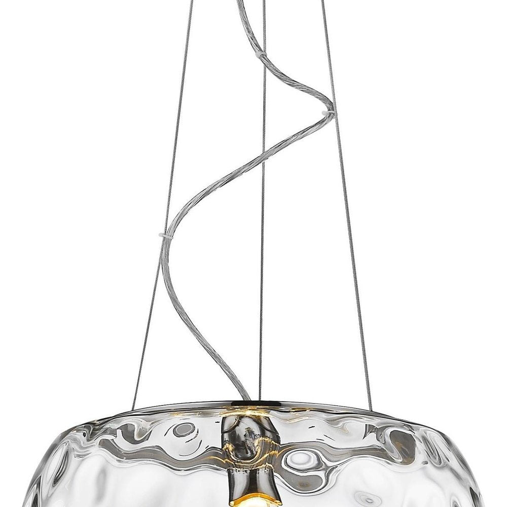 Clear Metal Dimmable Ceiling Light With White Shades