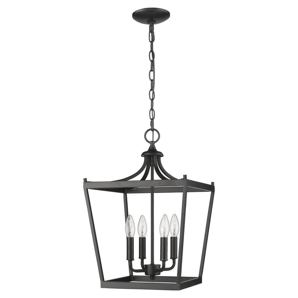 Black Metal Four Light Dimmable Ceiling Light