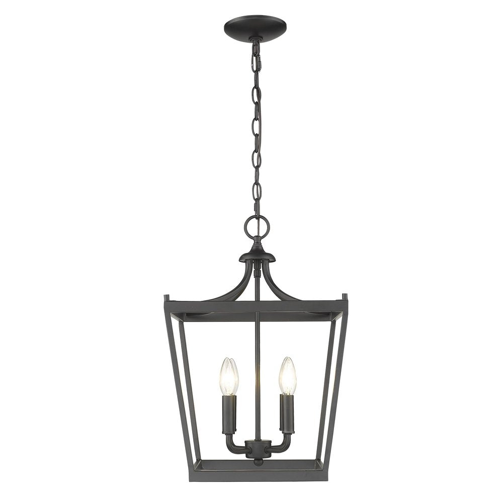 Black Metal Four Light Dimmable Ceiling Light