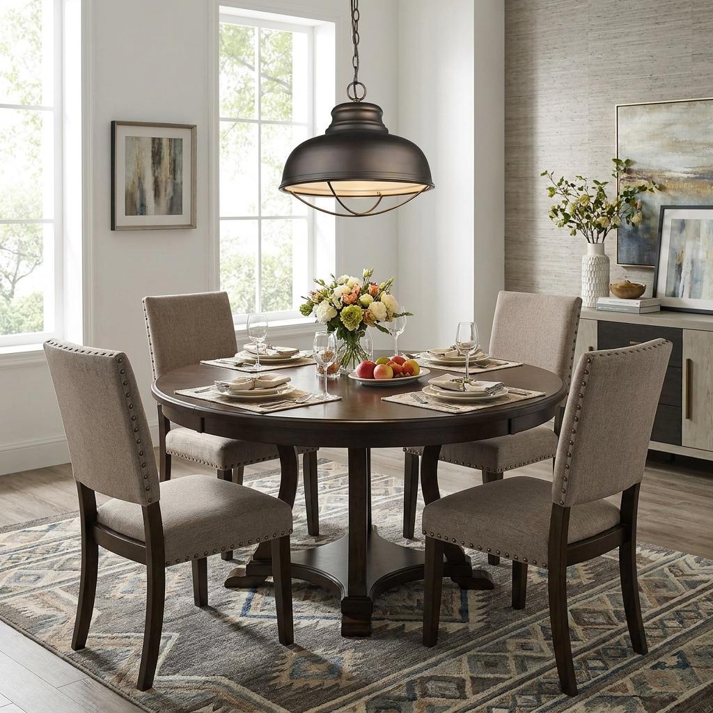 Ansen 1-Light Oil-Rubbed Bronze Pendant With Gloss White Interior Shade