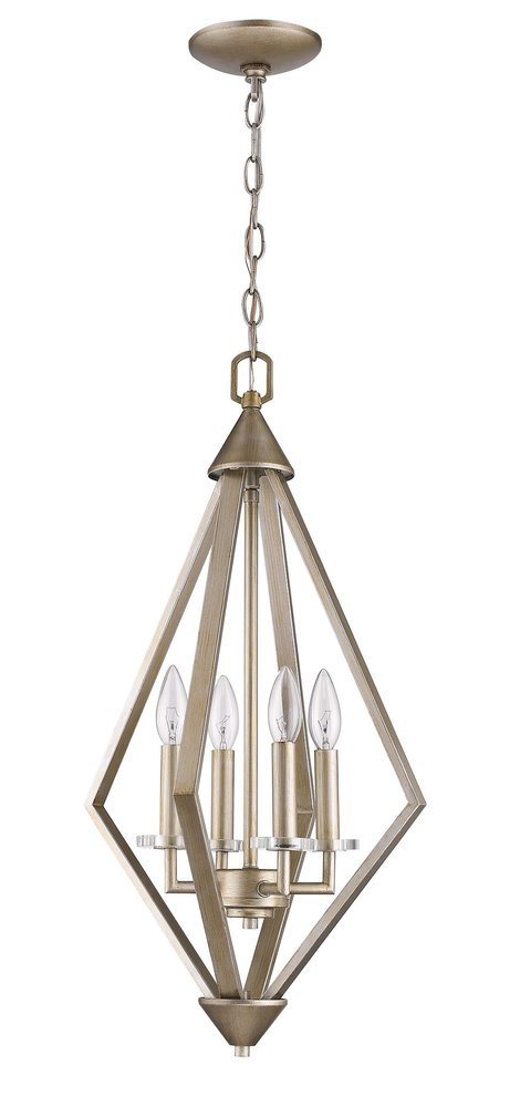 Gold Crystal Four Light Dimmable Ceiling Light