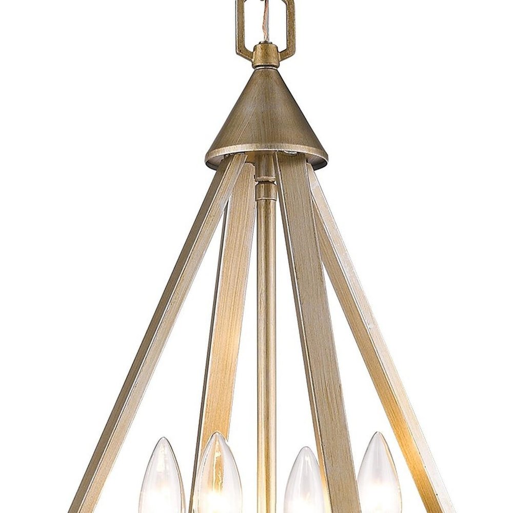 Gold Crystal Four Light Dimmable Ceiling Light