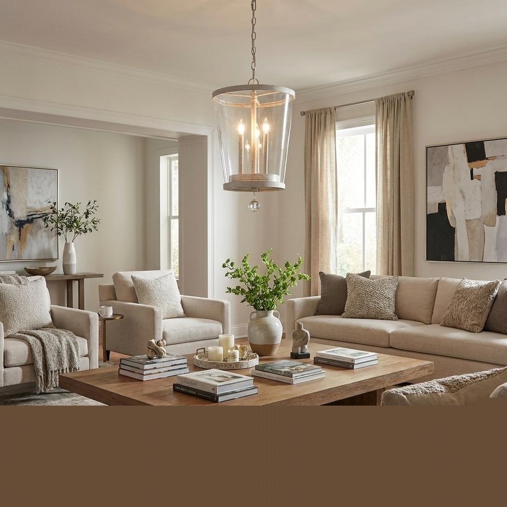 Callie 3-Light Country White Foyer Pendant