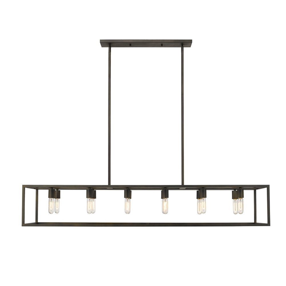 Black Metal Twelve Light Dimmable Ceiling Light