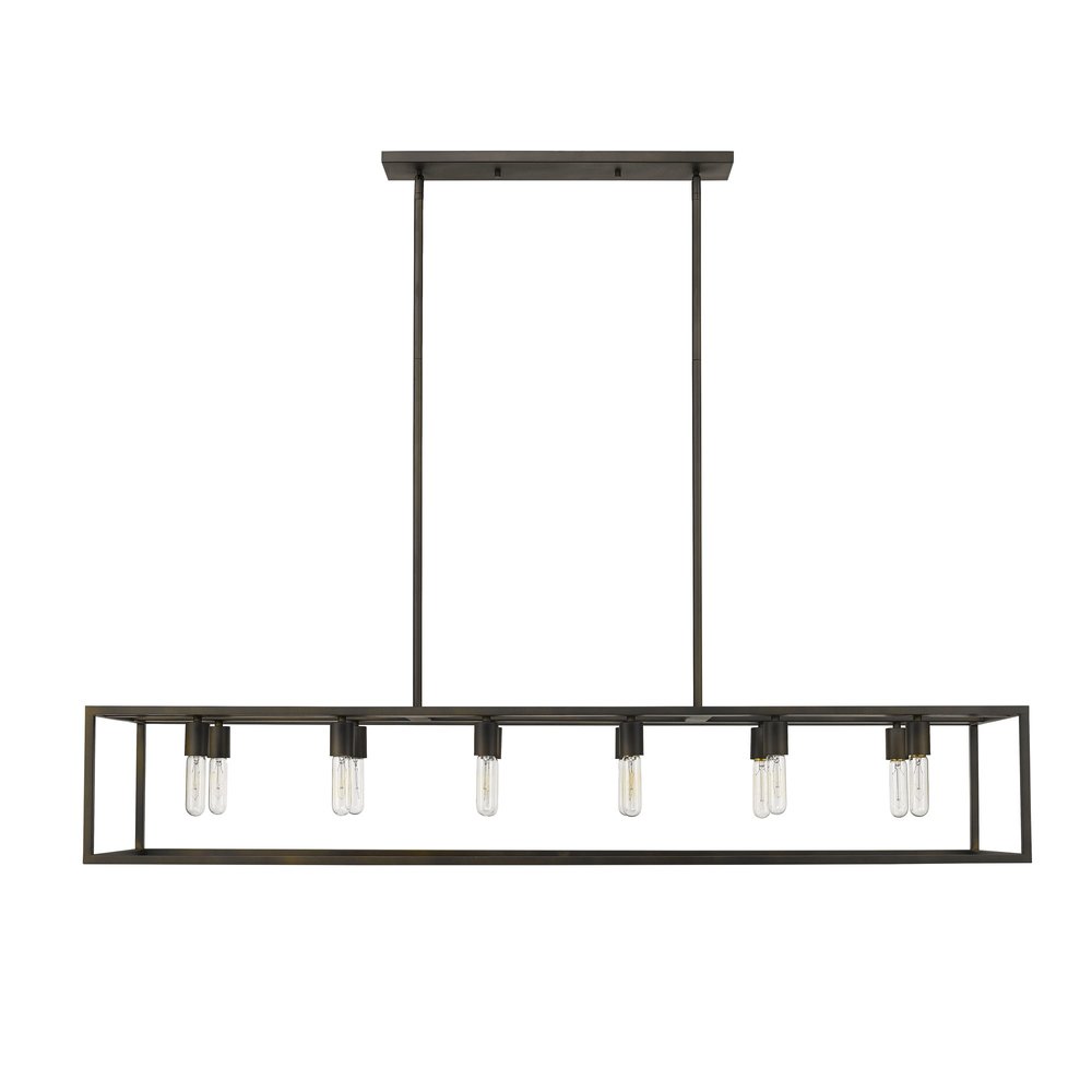Black Metal Twelve Light Dimmable Ceiling Light