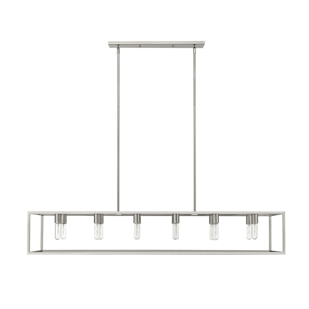 Silver Metal Twelve Light Dimmable Ceiling Light