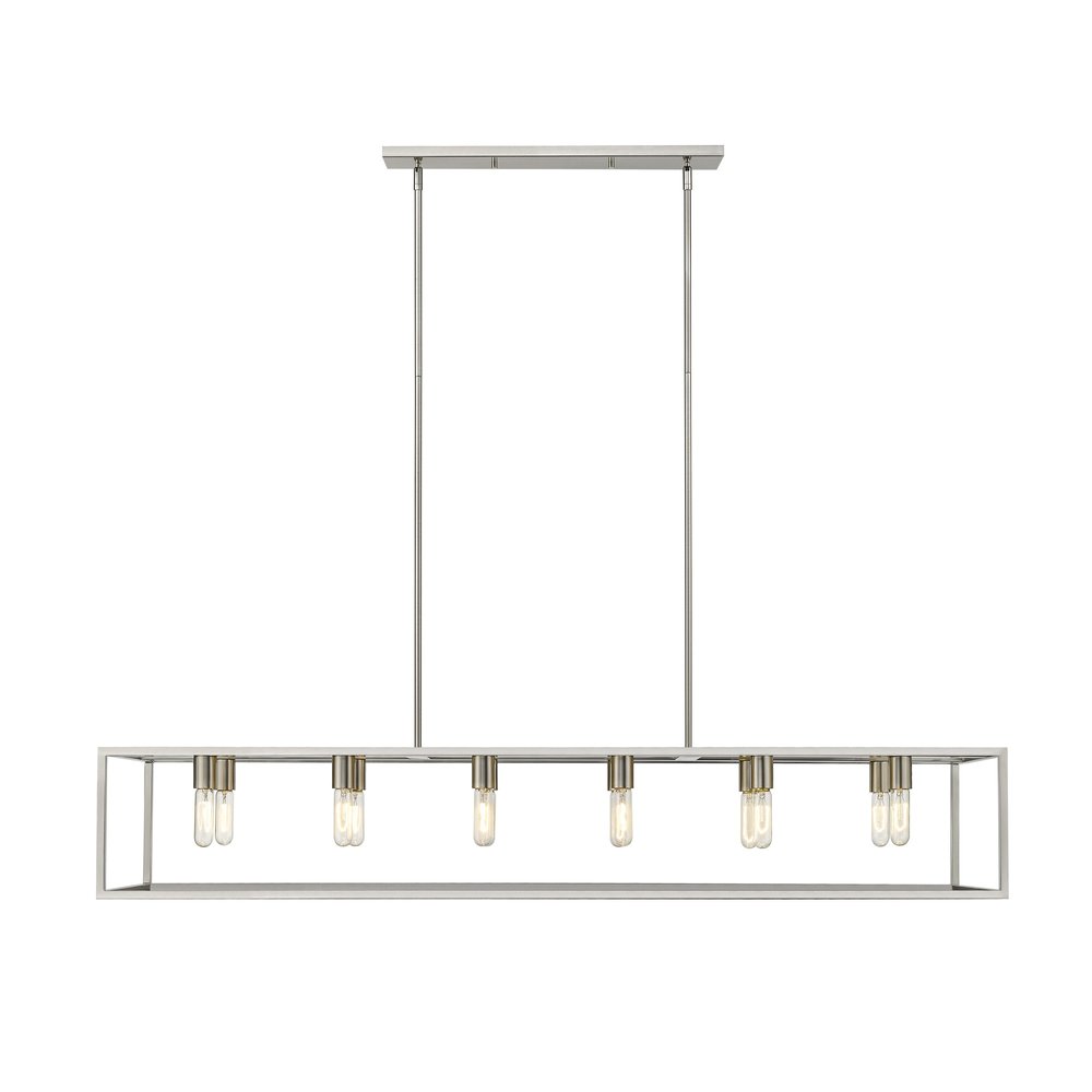Silver Metal Twelve Light Dimmable Ceiling Light