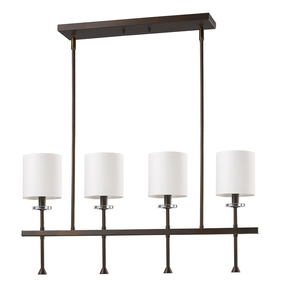 Brown Crystal Four Light Dimmable Ceiling Light