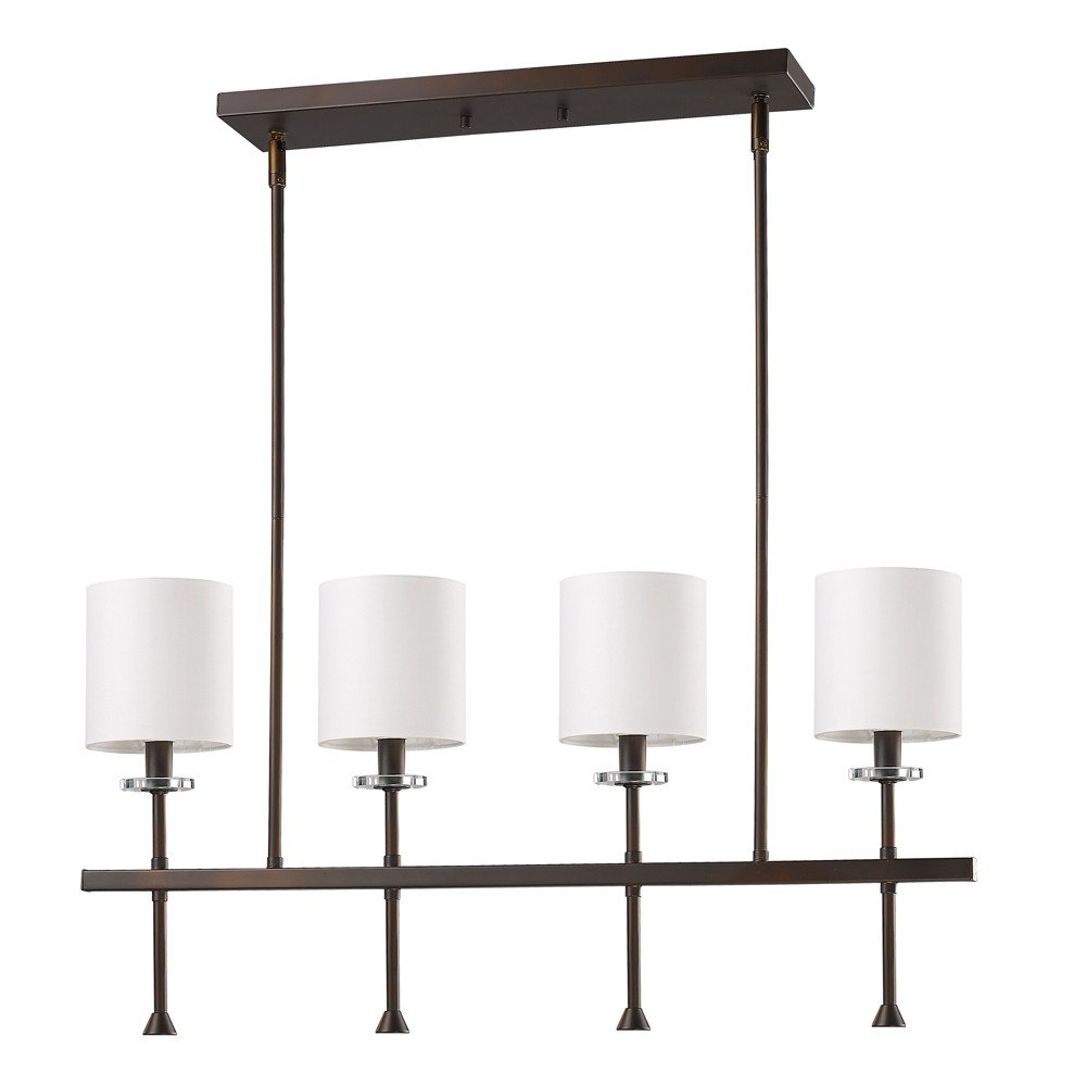 Brown Crystal Four Light Dimmable Ceiling Light