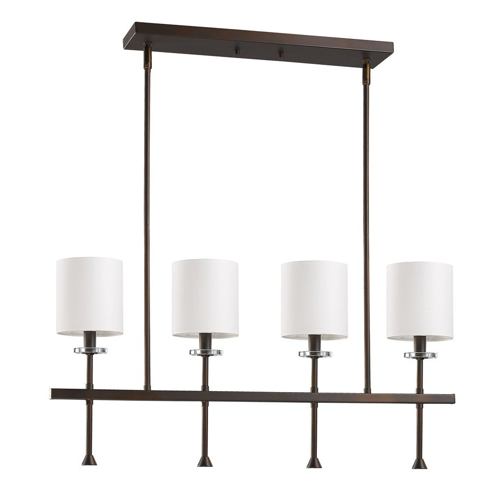 Brown Crystal Four Light Dimmable Ceiling Light