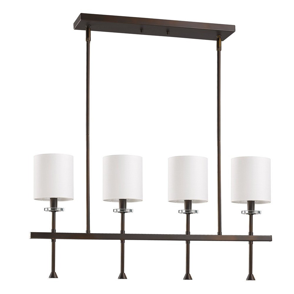 Brown Crystal Four Light Dimmable Ceiling Light