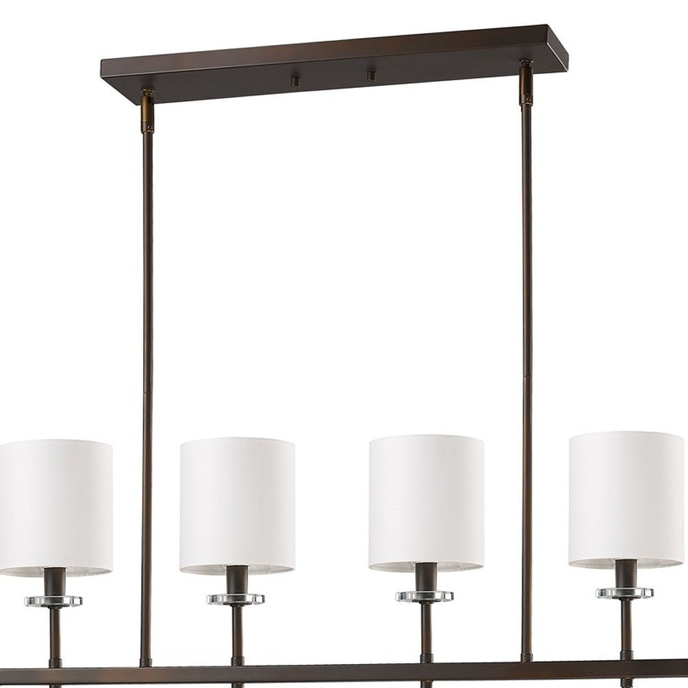 Brown Crystal Four Light Dimmable Ceiling Light