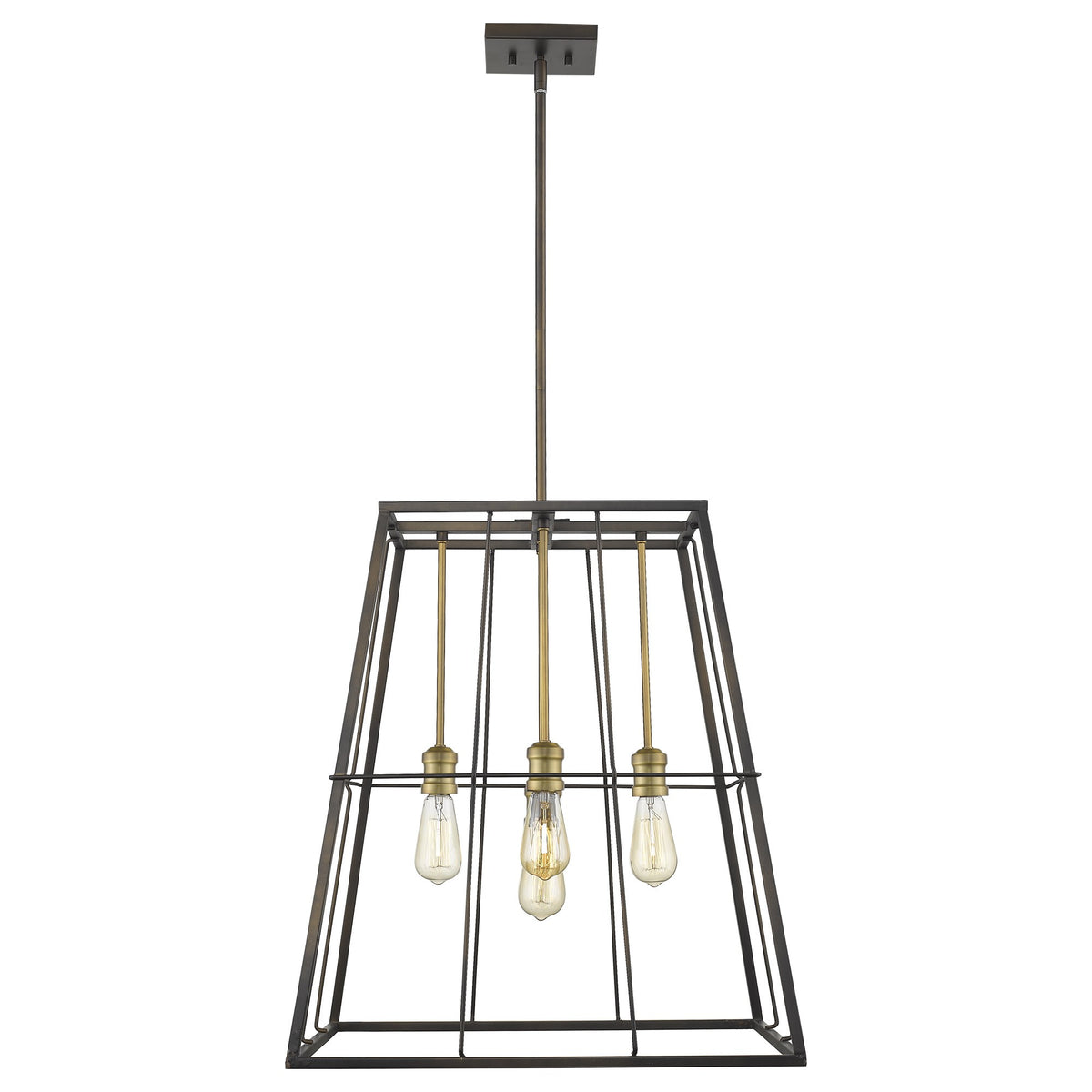 Bronze Metal Five Light Dimmable Ceiling Light