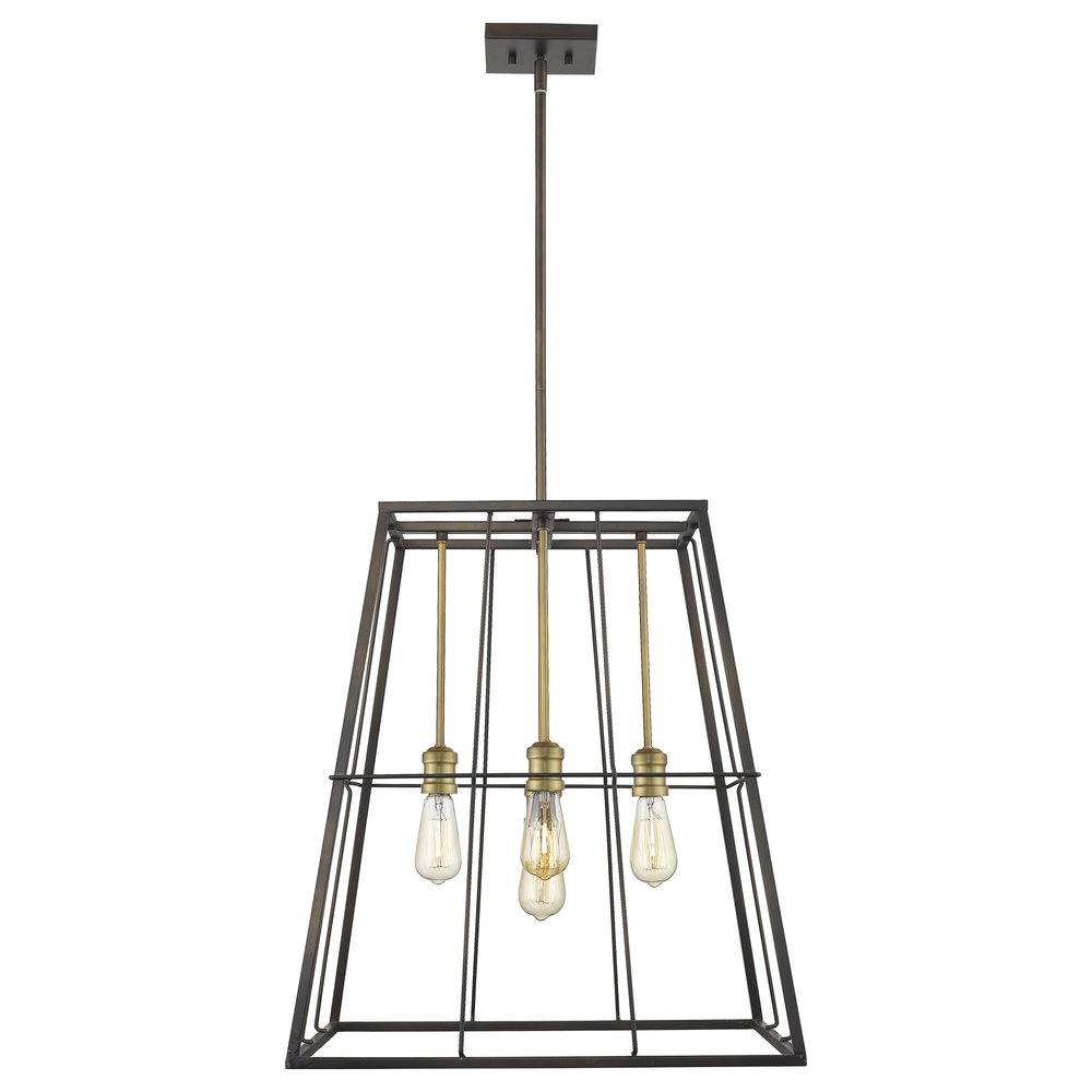 Bronze Metal Five Light Dimmable Ceiling Light
