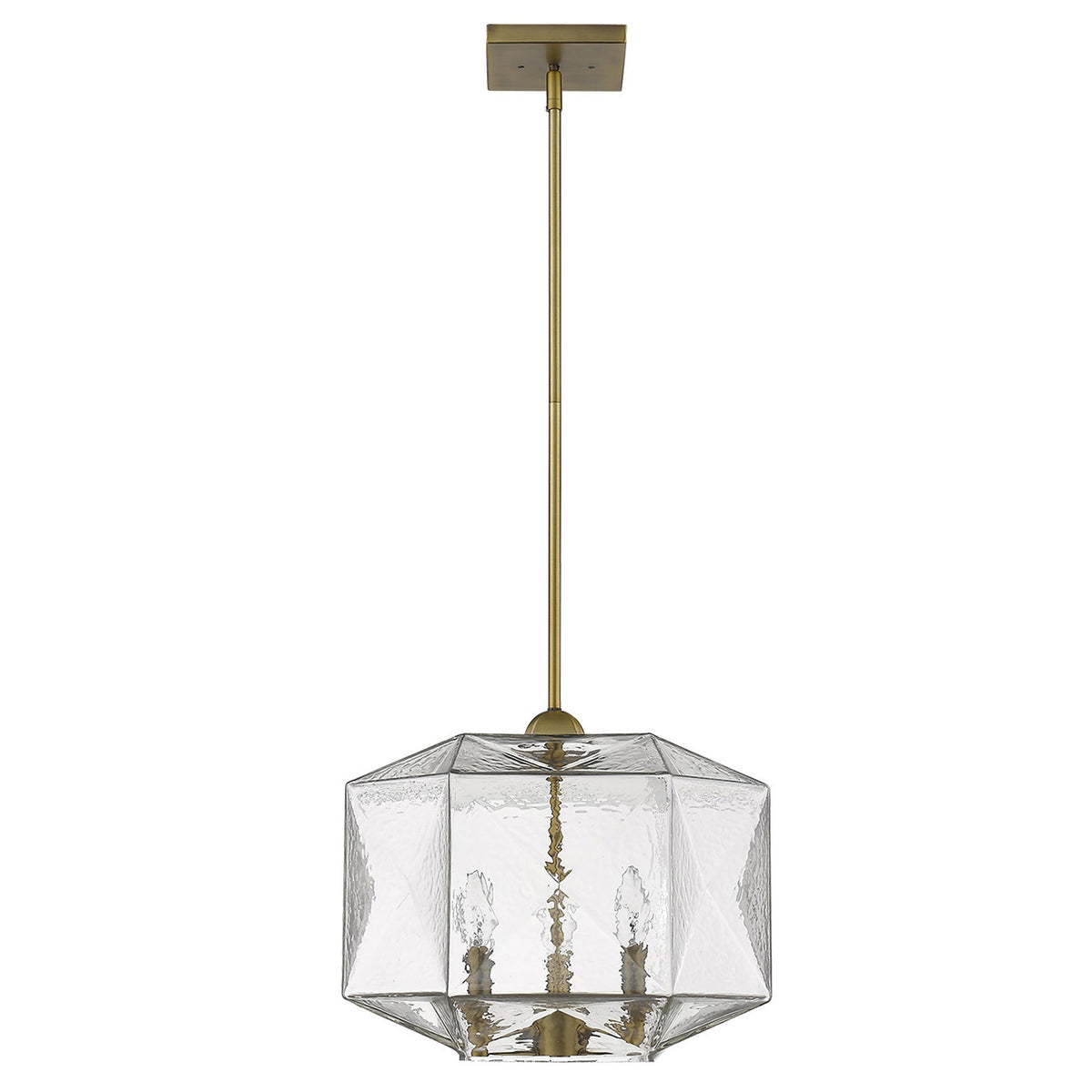 Bronze Metal Three Light Dimmable Ceiling Light With Copper Shades