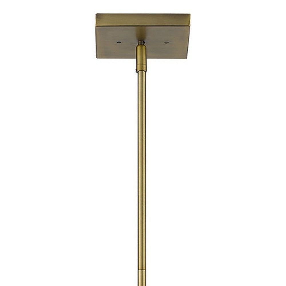 Bronze Metal Three Light Dimmable Ceiling Light With Copper Shades