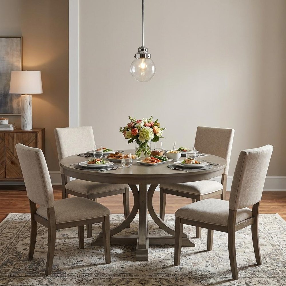 Silver Metal Hanging with Round Clear Glass Shade
