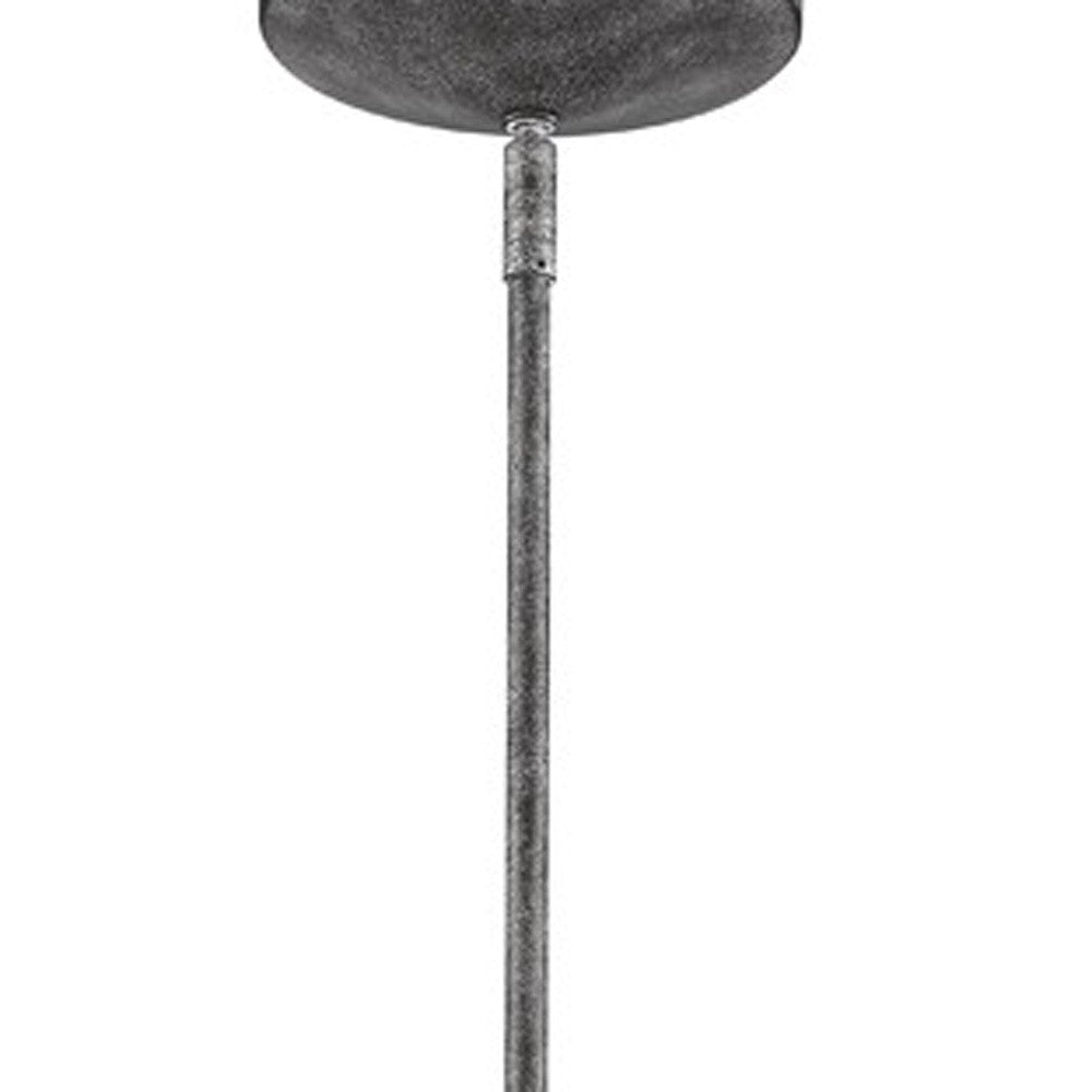 Silver Iron Dimmable Ceiling Light With White Shades