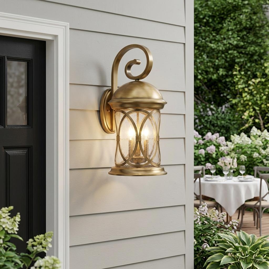 Lincoln 4-Light Antique Brass Wall Light