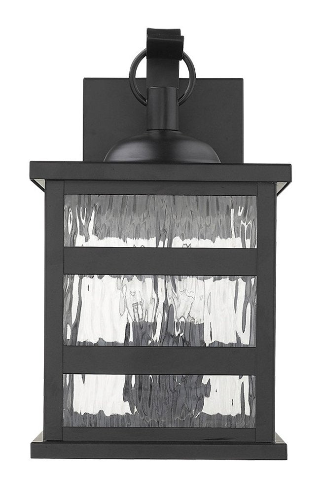 Black And Clear Three Light Transparent Dimmable Outdoor Hanging Lights With Black Shades