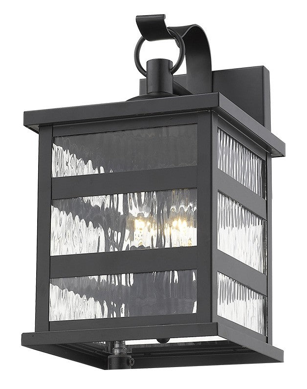 Black And Clear Three Light Transparent Dimmable Outdoor Hanging Lights With Black And Clear Shades