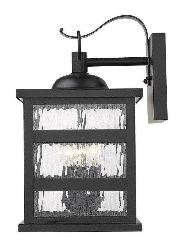 Black And Clear Three Light Transparent Dimmable Outdoor Hanging Lights With Black And Clear Shades
