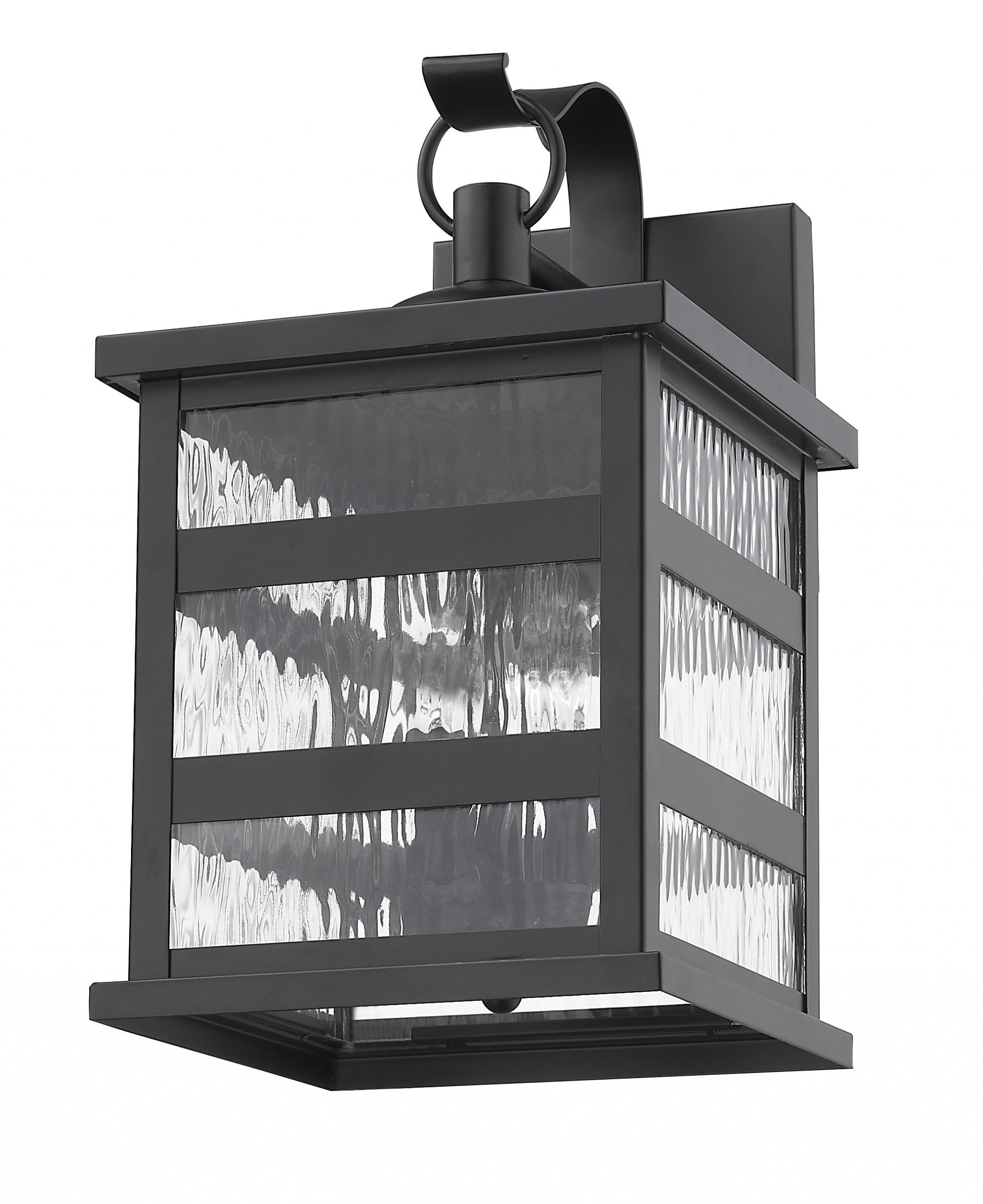 Black And Clear Three Light Transparent Dimmable Outdoor Hanging Lights With Black And Clear Shades