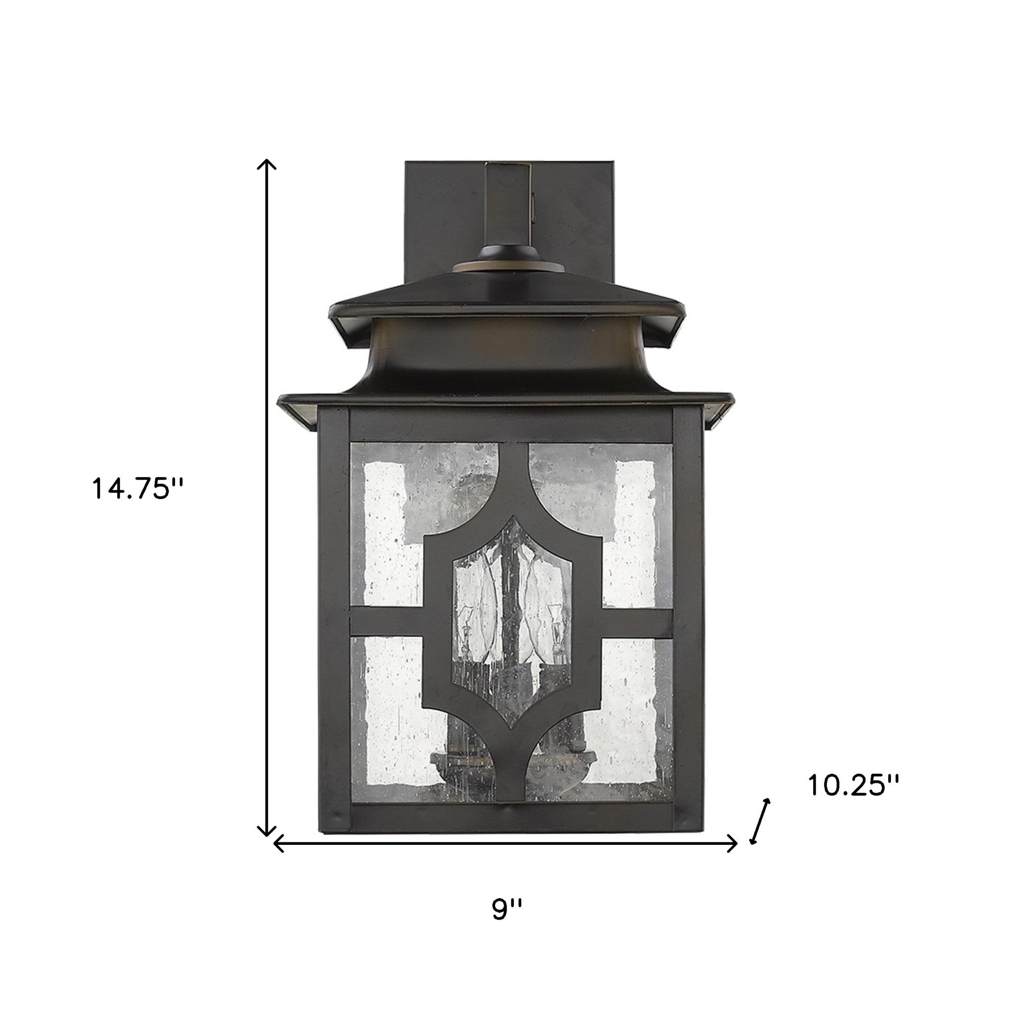 Black And Clear Three Light Seeded Dimmable Outdoor Hanging Lights With Black And Clear Shades