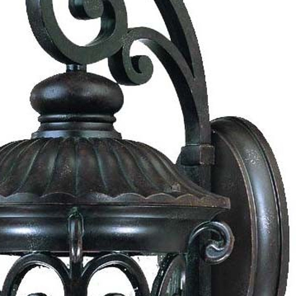 Black And Clear Three Light Seeded Dimmable Outdoor Hanging Lights With Black And Clear Shades
