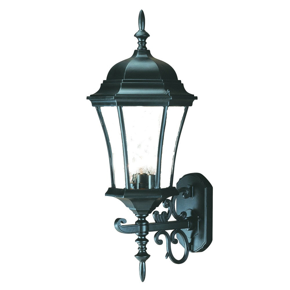 Matte Black Ornamental Carousel Lantern Wall Light