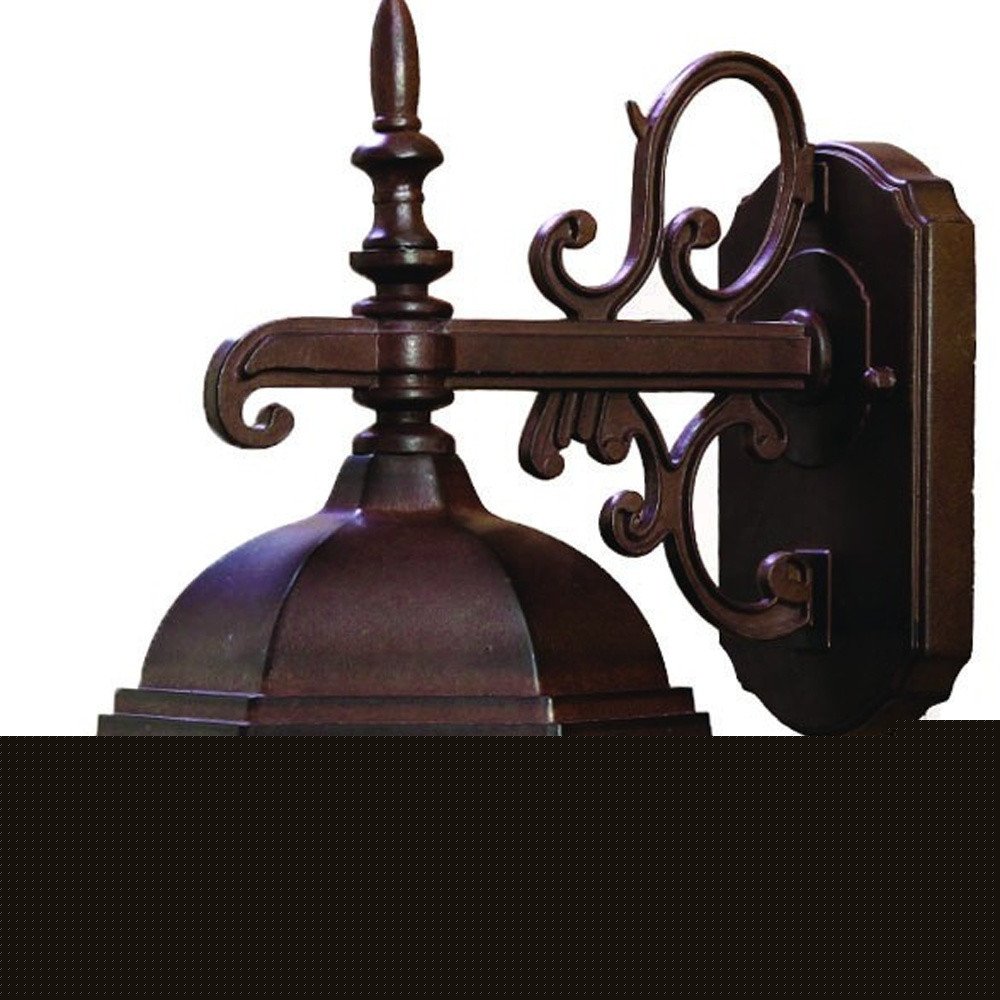 Three Light Dark Brown Wide Hanging Lantern Wall Light