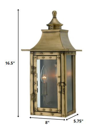 St. Charles 2-Light Aged Brass Wall Light