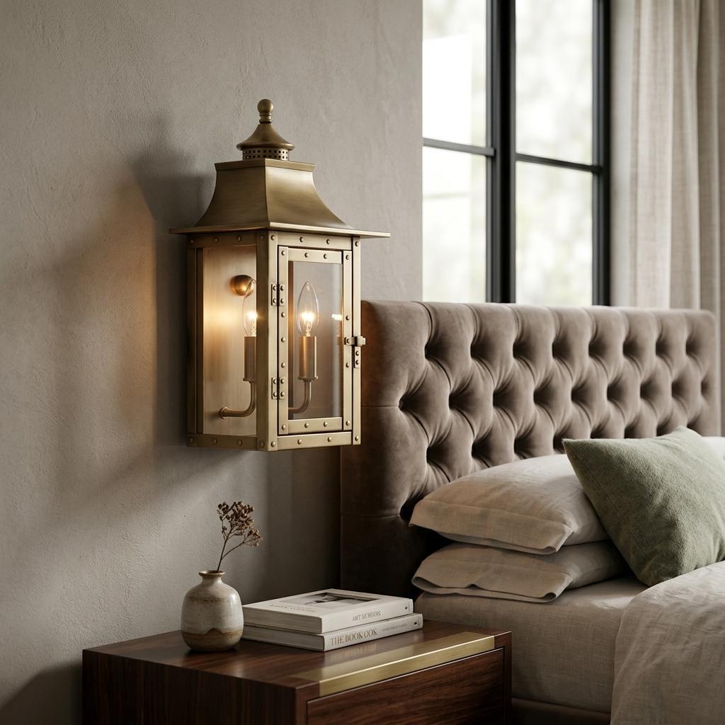 Brass And Clear Two Light Transparent Dimmable Outdoor Hanging Lights With Brass And Clear Shades