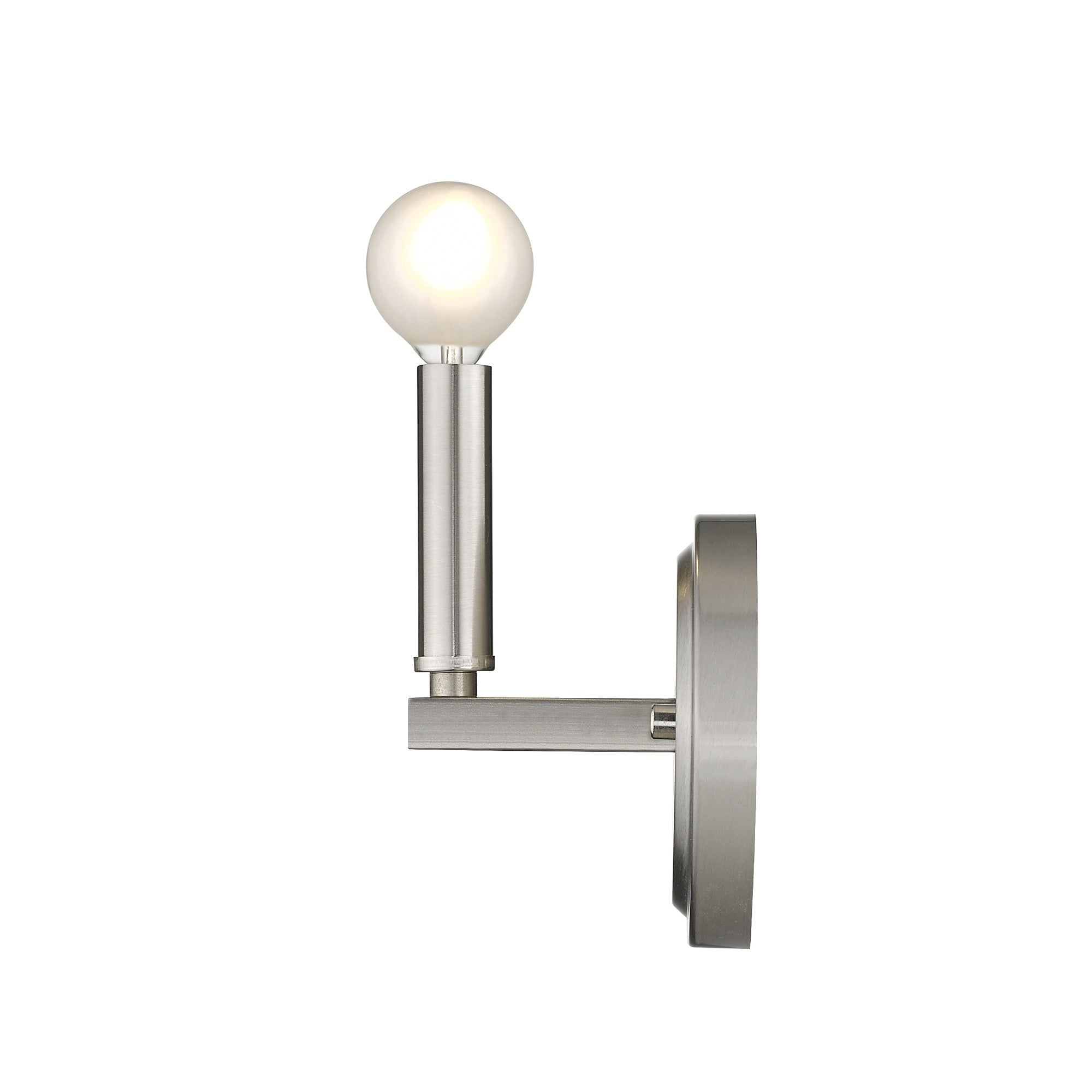 One Light Silver Wall Sconce