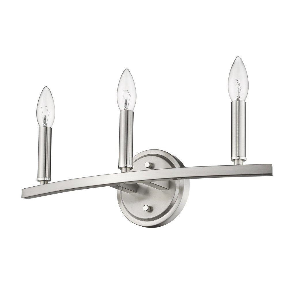7" Silver Metal Vanity Flush Mounted Sconce