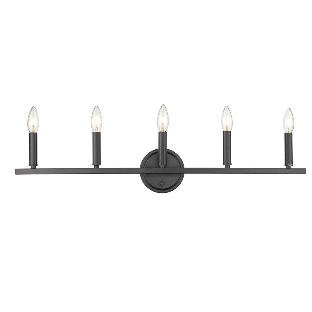 7" Black Metal Vanity Flush Mounted Sconce