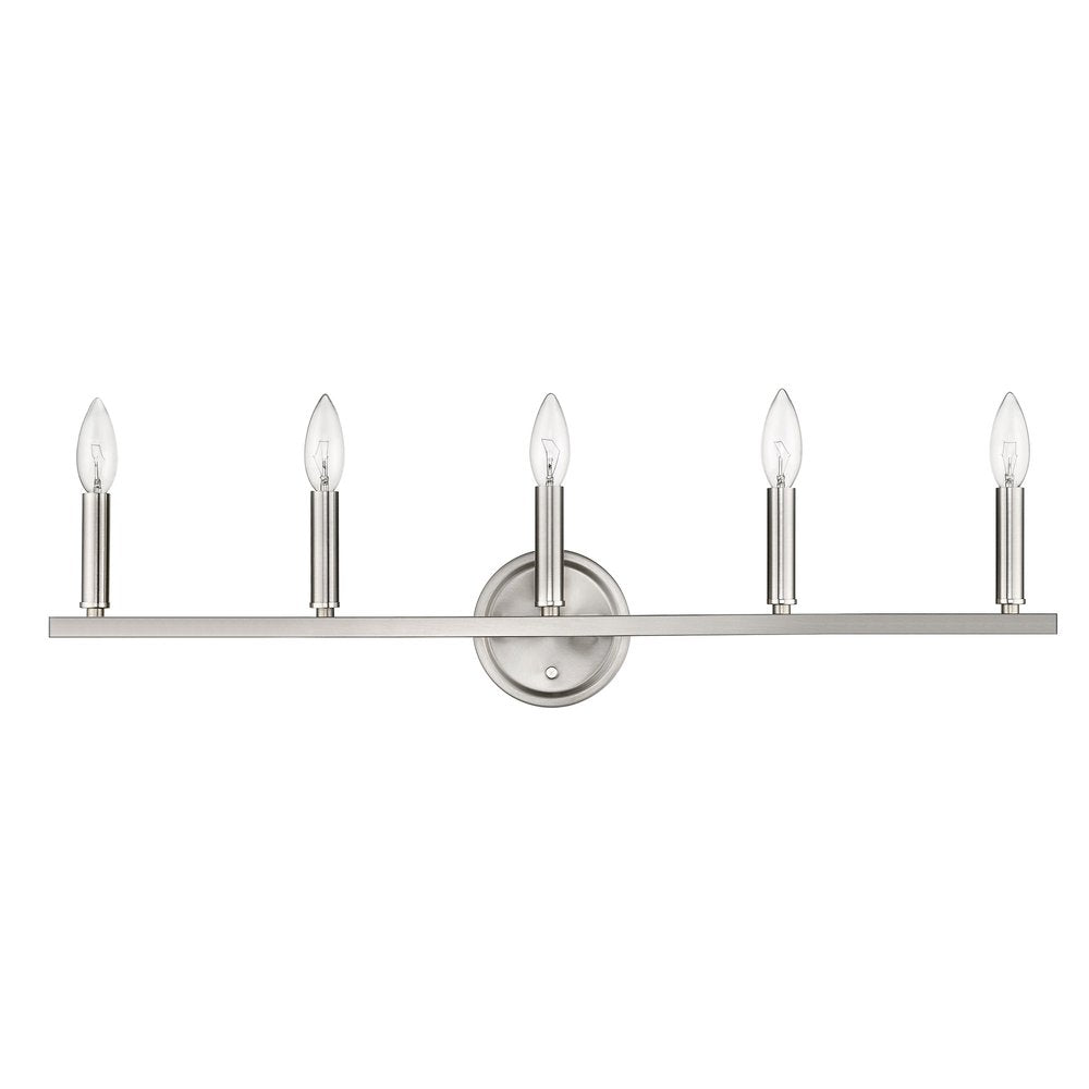 7" Silver Metal Vanity Flush Mounted Sconce