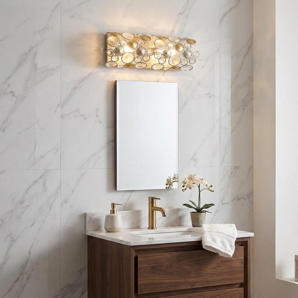 8" Silver Metal Two Light Flush Mounted Sconce