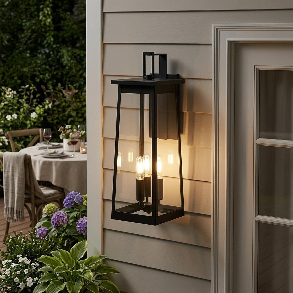 Alden 3-Light Matte Black Wall Light