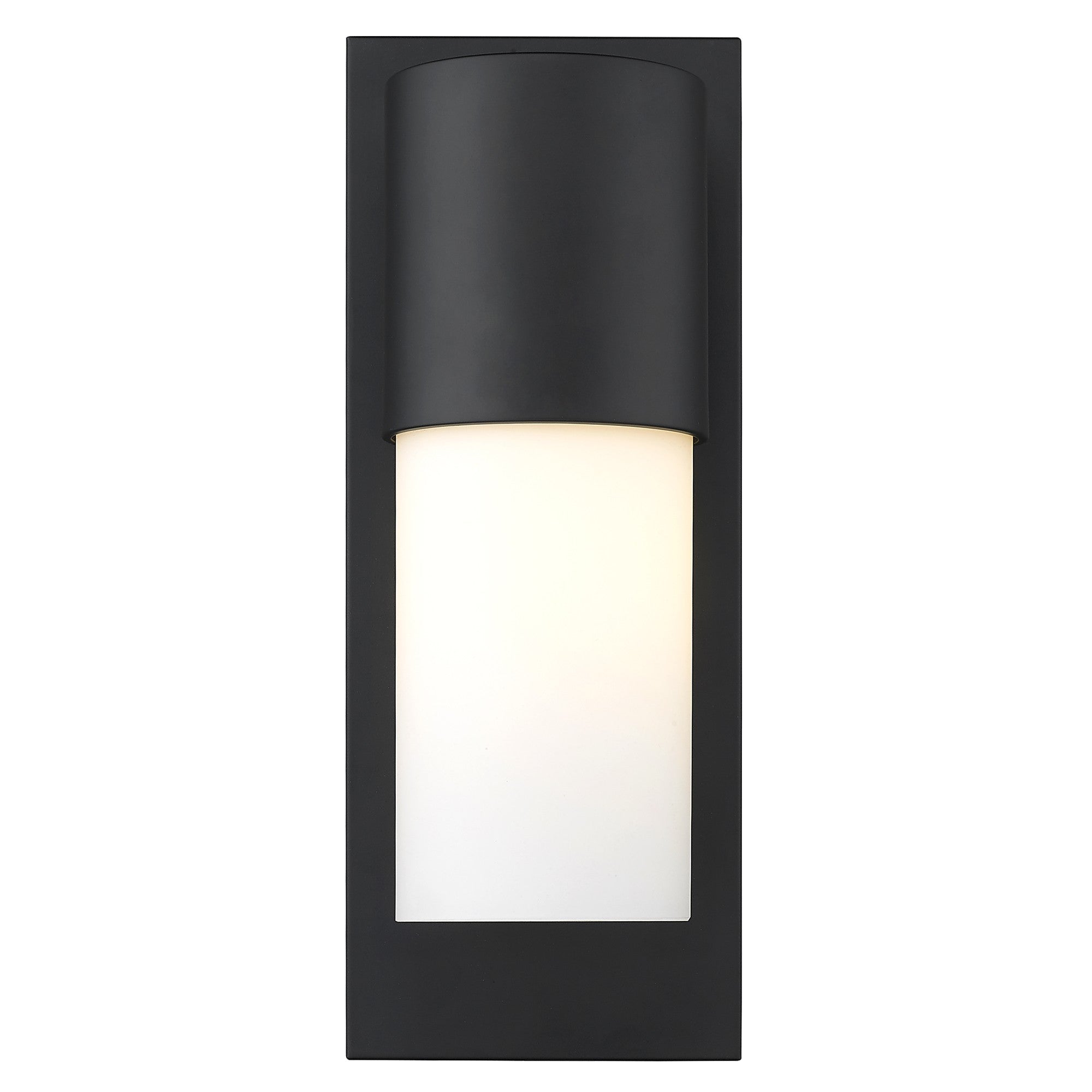 Black Frosted Dimmable Outdoor Hanging Light With Black And White Shades