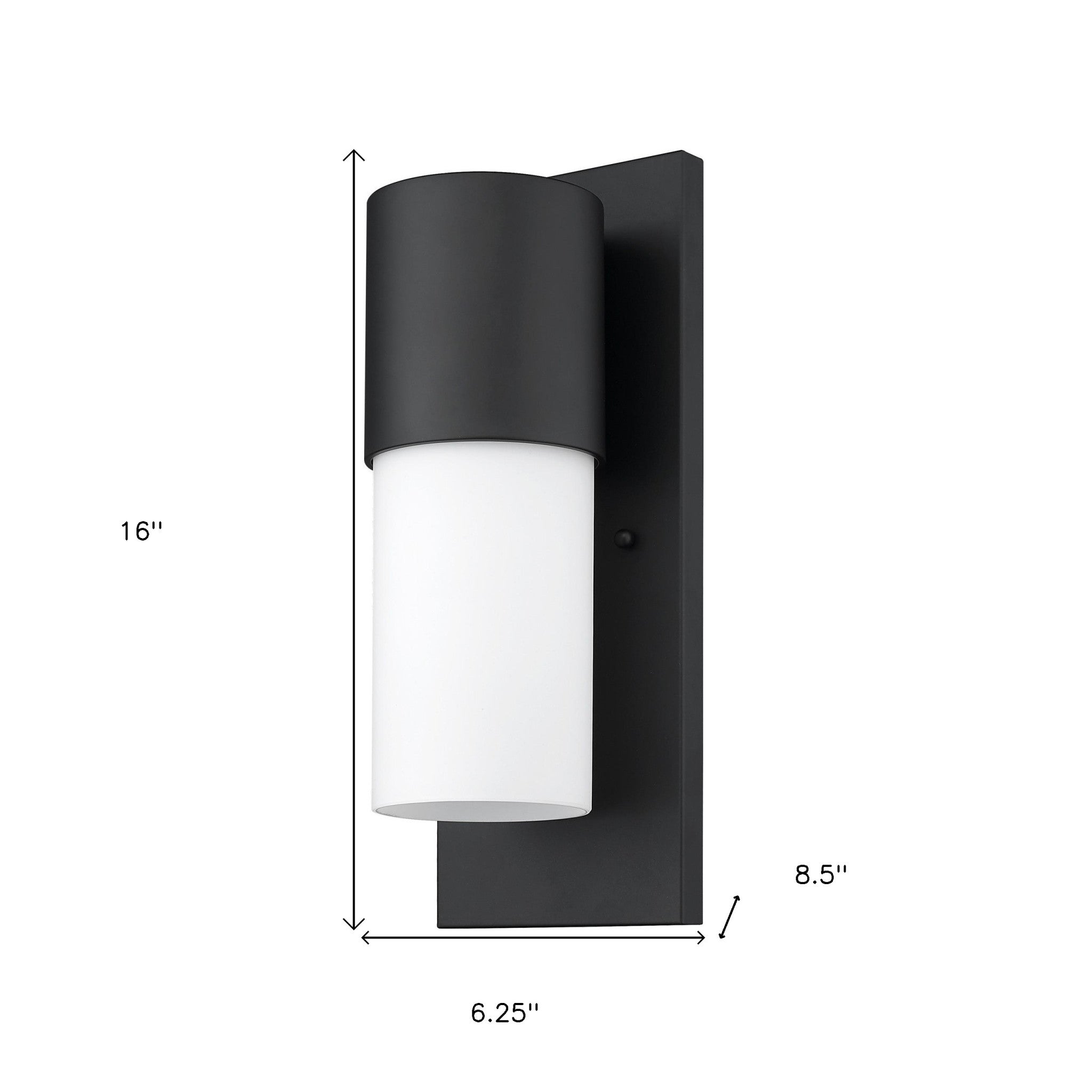 Black Frosted Dimmable Outdoor Hanging Light With Black And White Shades