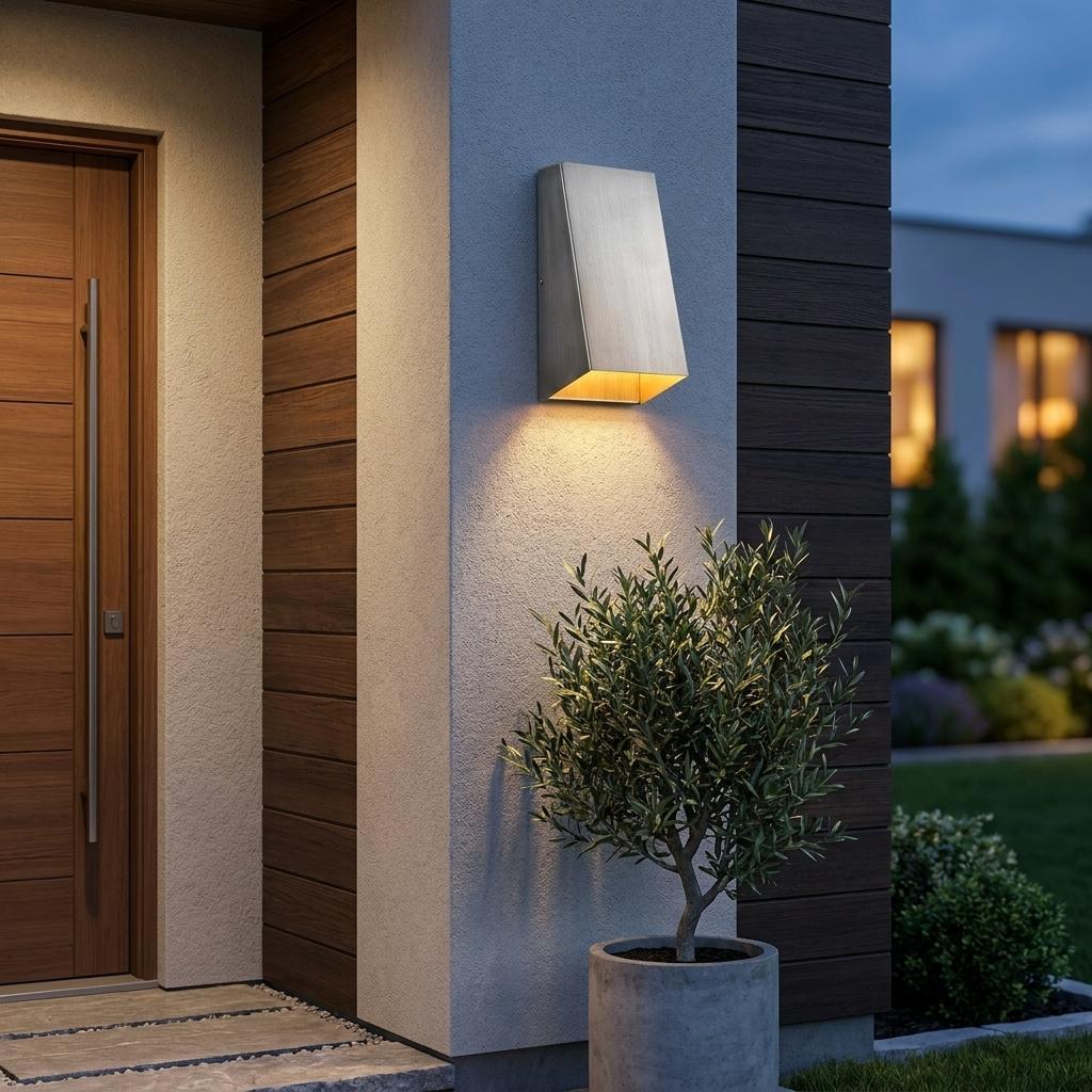 Silver Dimmable Outdoor Hanging Light With Silver Shades