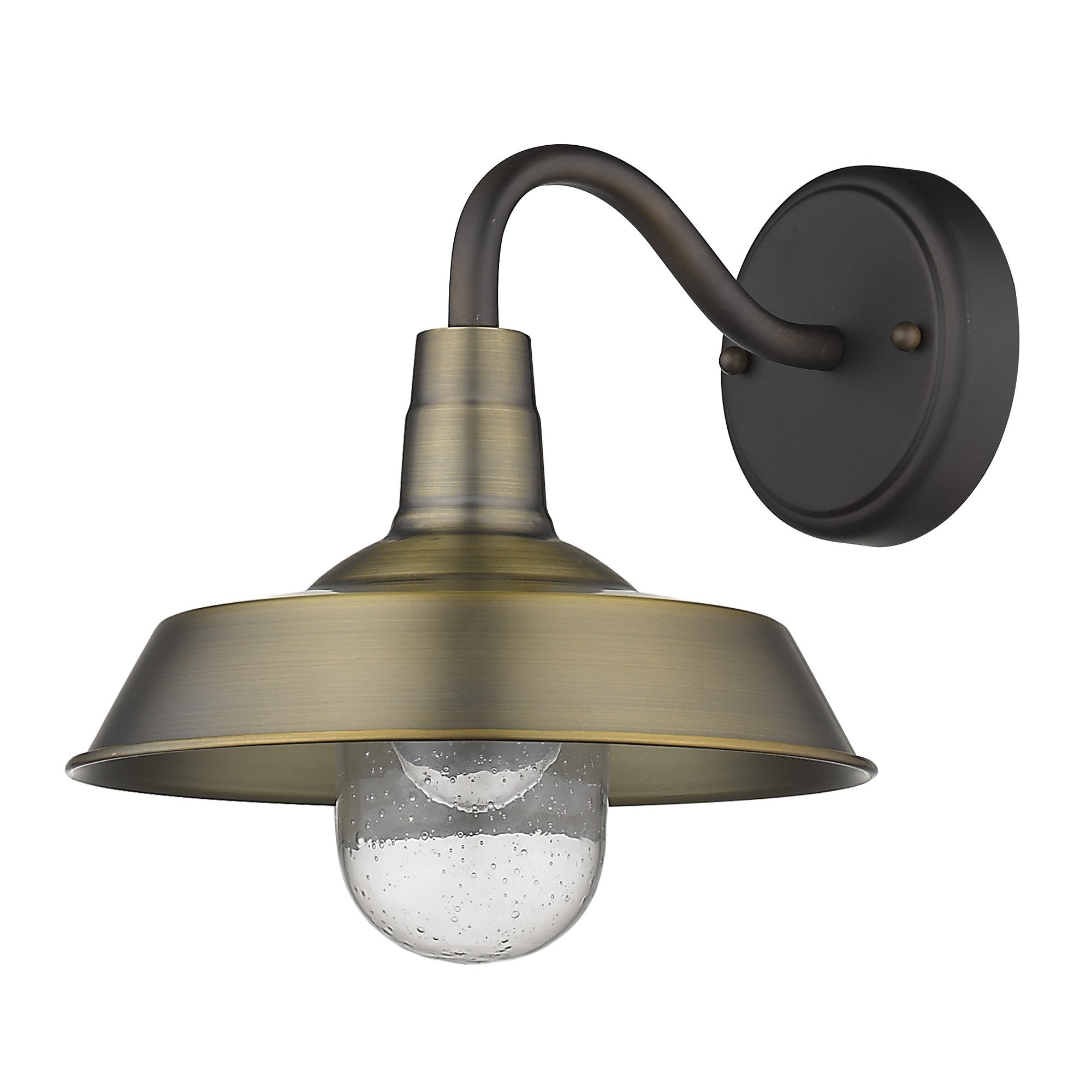 Brass Seeded Dimmable Outdoor Hanging Light With Brass Shades