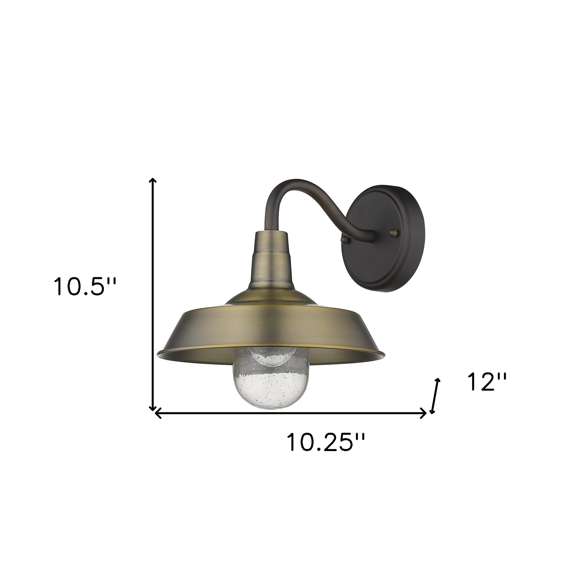 Brass Seeded Dimmable Outdoor Hanging Light With Brass Shades