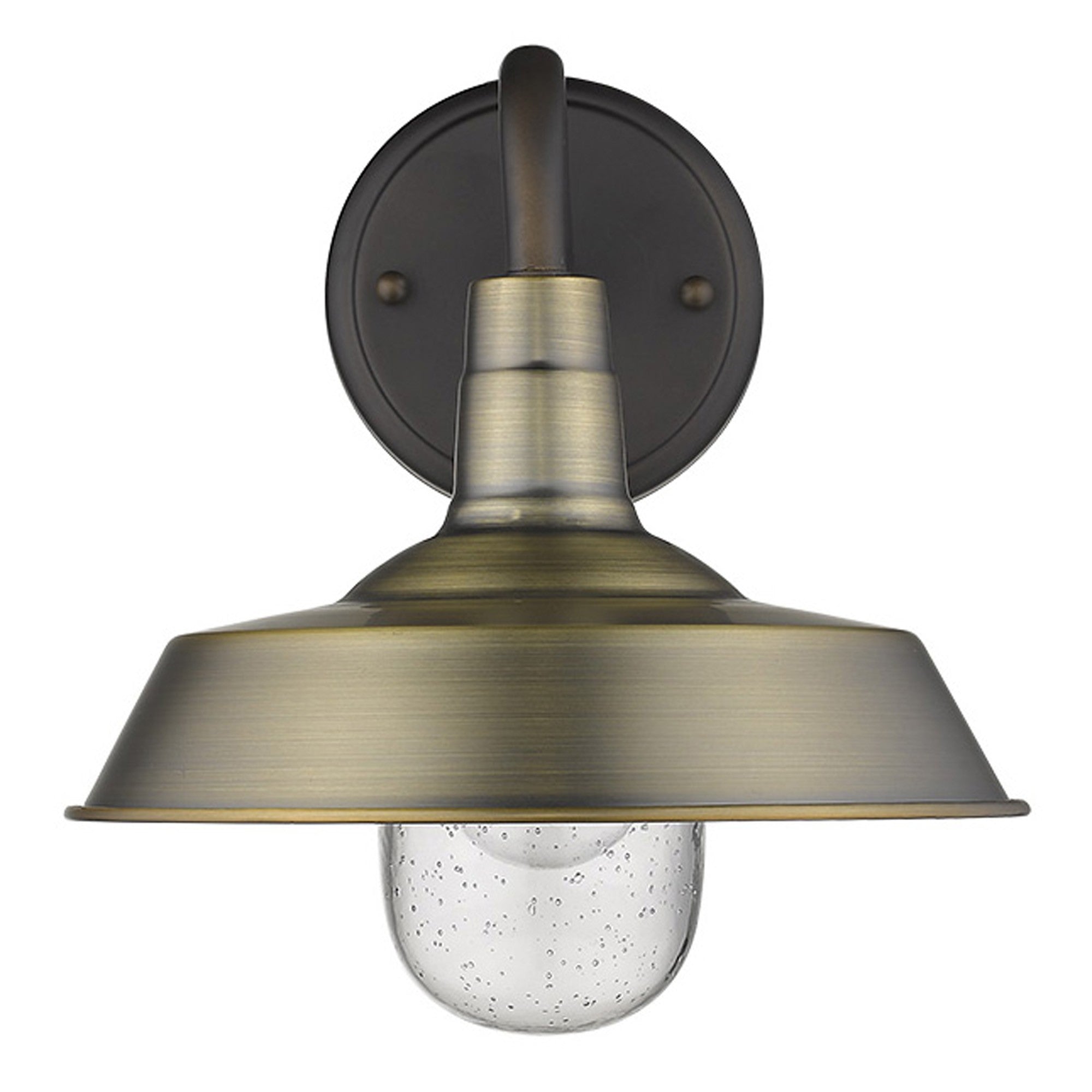 Brass Seeded Dimmable Outdoor Hanging Light With Brass Shades