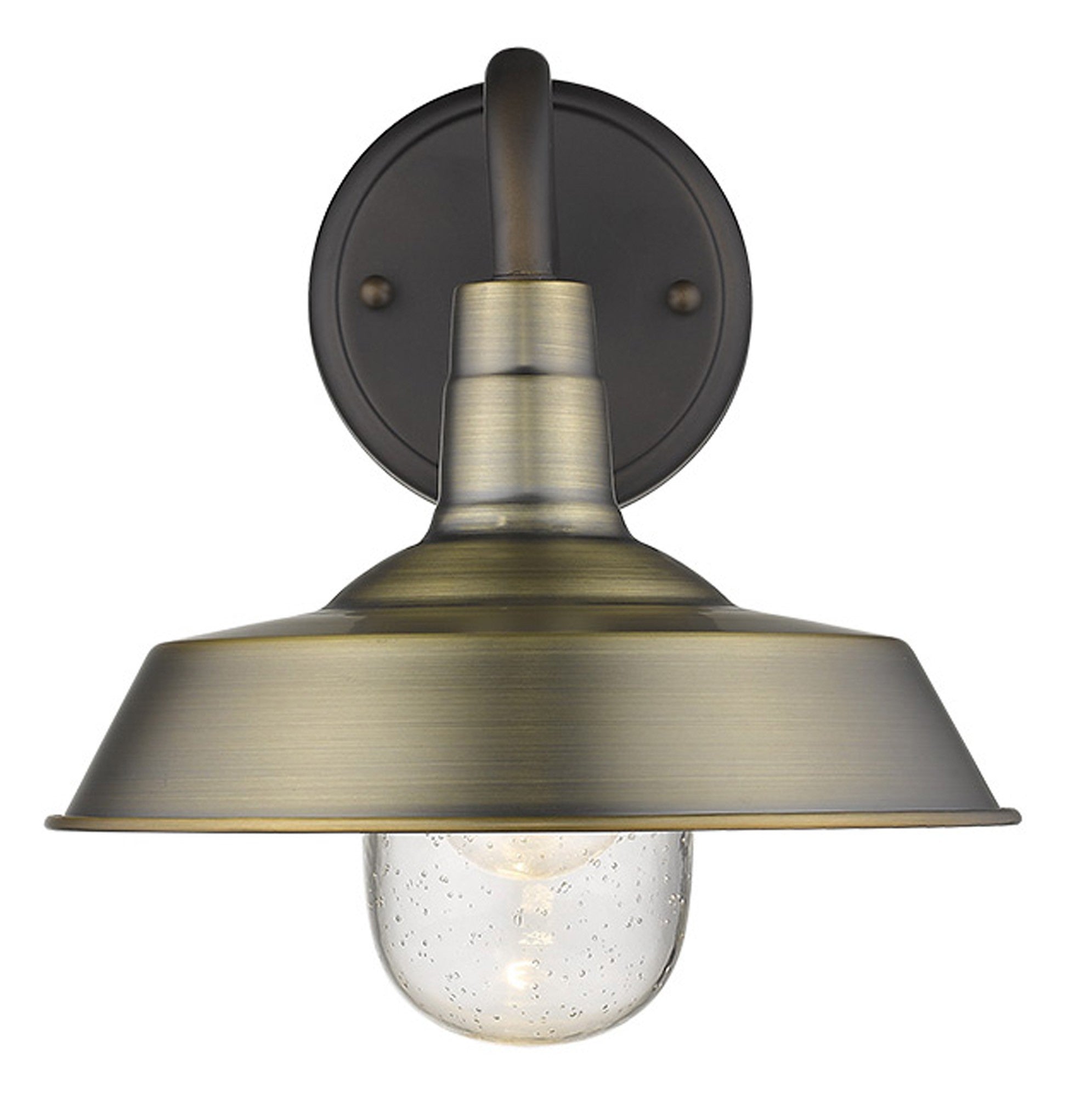 Brass Seeded Dimmable Outdoor Hanging Light With Brass Shades